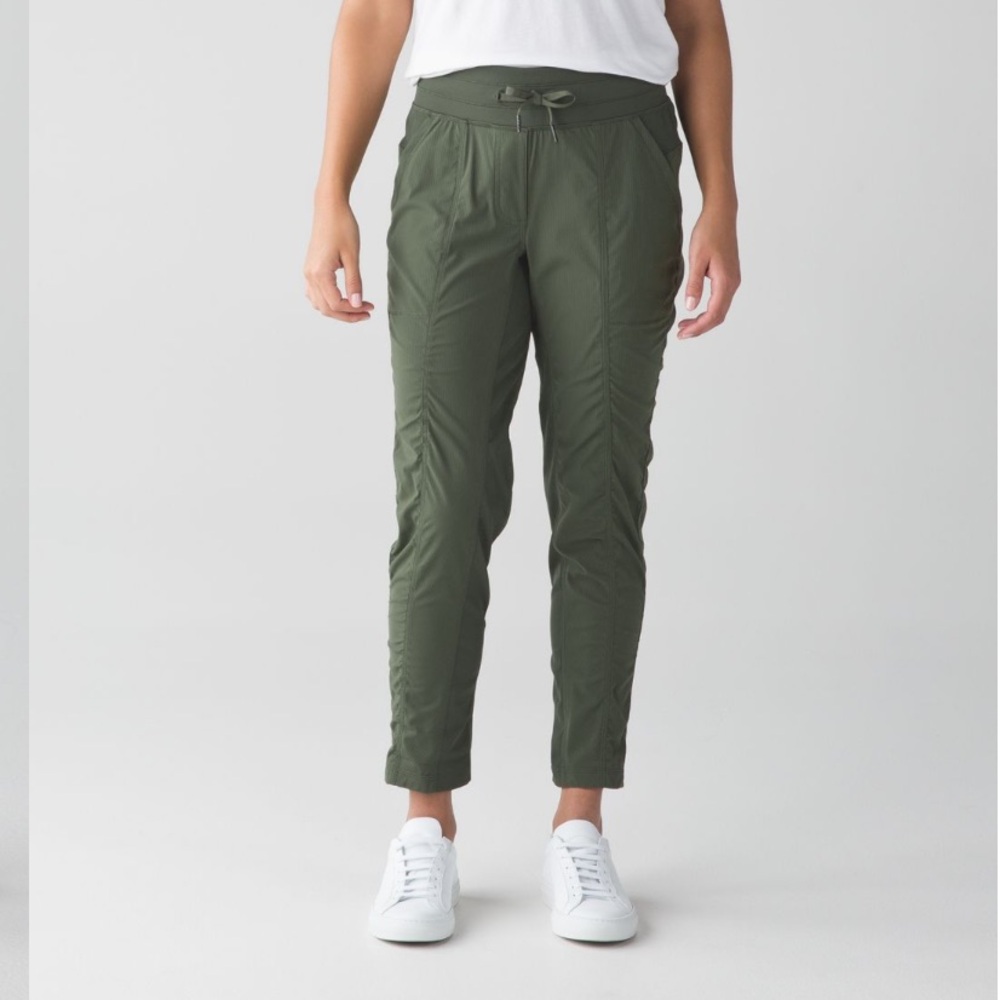 Lululemon Street To Studio Pant II *Unlined 28" in Fatigue Green - Size 6